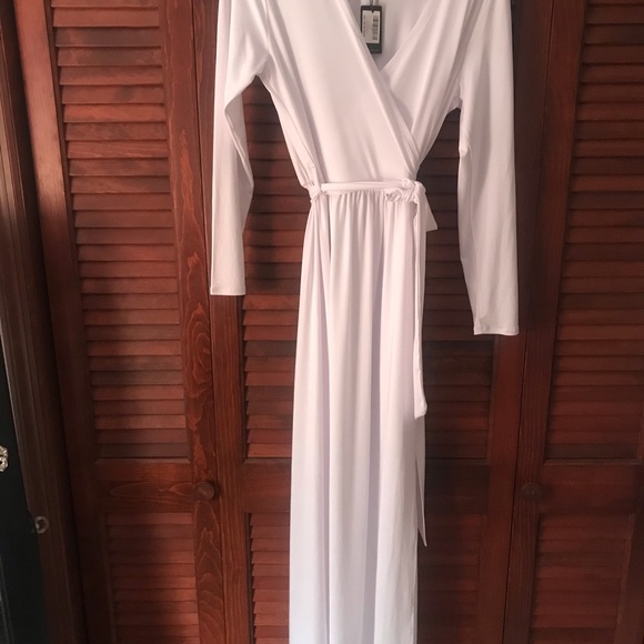 White Faux wrap dress by Koh koh - Picture 3 of 4